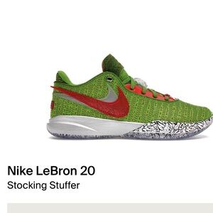 New Nike Lebron 20 green apple reflective silver sneakers